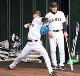 「魔改造中の巨人・板東湧梧、ブルペン「楽しい」　久保コーチも進化称賛「もうすごいよ！　すごく良くなっている」」の画像1