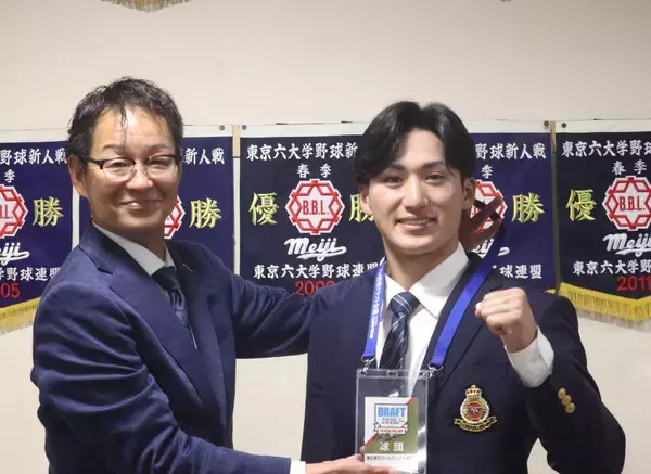 【楽天】 担当スカウトが語るドラ２・岡田啓吾の魅力と高評価の理由「だから（指名）順位としてもいい」明大のスピードスター…指名あいさつ
