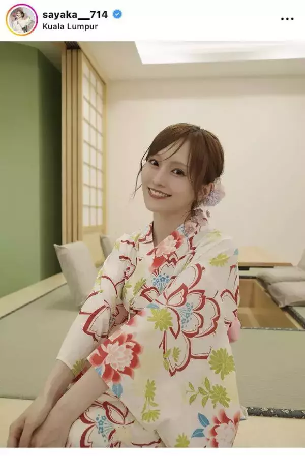 山本彩の浴衣姿にうっとり「日本の美そのもの」「かわえええええ」「めっちゃくっちゃ綺麗」クアラルンプールで盆踊り