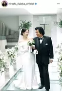 「やだ泣きそうです」８０歳・藤岡弘、長女とのウェディングショットに感動！パパの顔「なんて素敵」「若々しい」