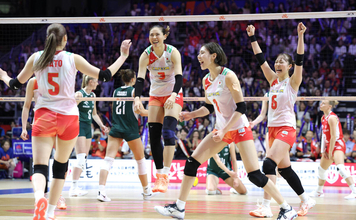【バレー女子】日本、６大会連続ＮＬ決勝大会進出　０―２からフルセットで劇的な逆転勝ち　最後は佐藤淑乃のサービスエース　２大会ぶりメダル獲得へ