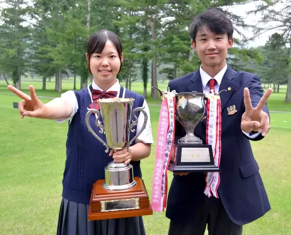 【高校ゴルフ】大混戦ＰＯ！　男子は佐藤ミラー、女子は臼田藍が制す