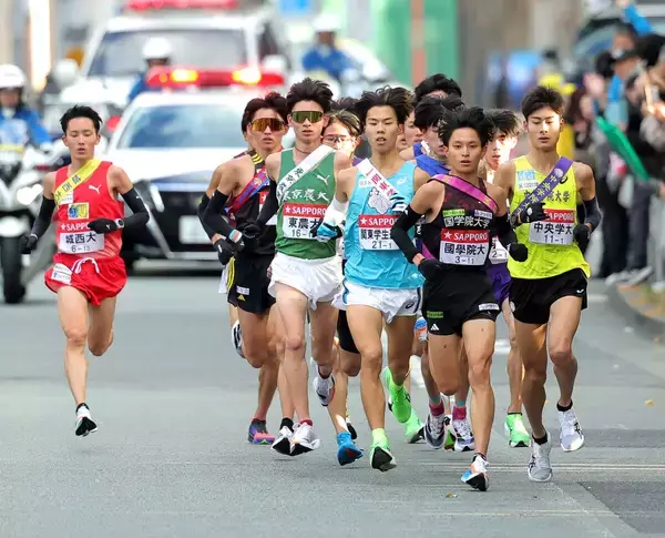【箱根駅伝】国学院大ら先頭集団が１区・１０キロ地点を通過　帝京大、立教大などが遅れる