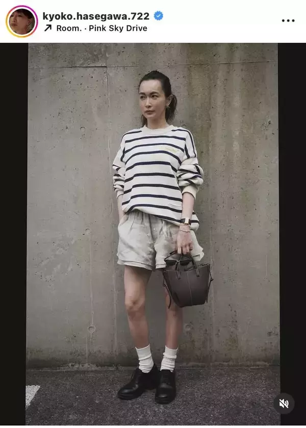 長谷川京子、ポニテ×ショーパン姿にフォロワー驚がく！「お洒落すぎる！」「シンプルで素敵」「生き様が好きです」など反響