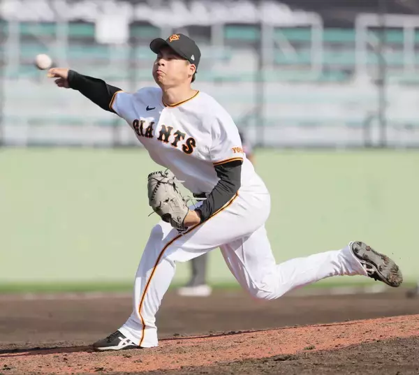 【巨人】魔球シンカーがベール脱いだ！　ドラ２・田和廉が１回無失点１Ｋ…初の対外試合