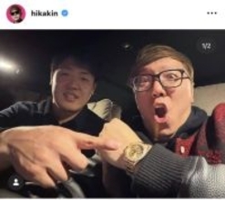 「まさかのコラボ」ＨＩＫＡＫＩＮ、岡本和真との２ショット公開にファン驚がく「ここの繋がりあるのか！」