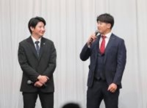 【巨人】石塚裕惺が同じくドラフト１位の竹丸にアドバイス「こういう場に慣れること」燦燦会に出席