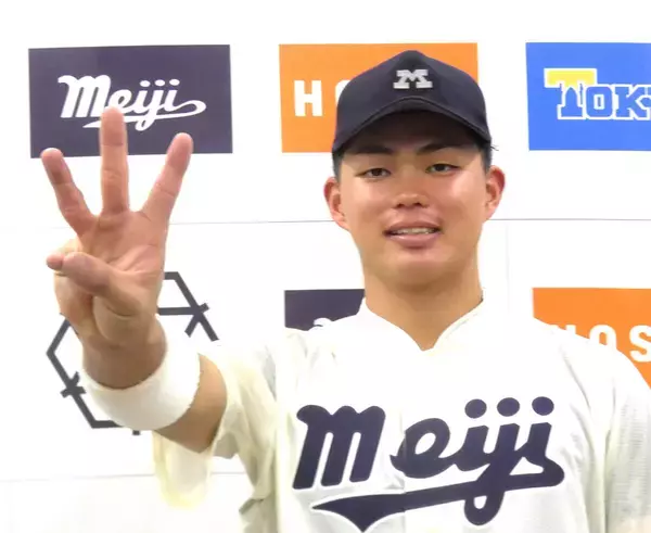 【大学野球】 ドラフト上位候補の明大・榊原七斗が２安打２打点 「１位で行きたい思いは強くあります」