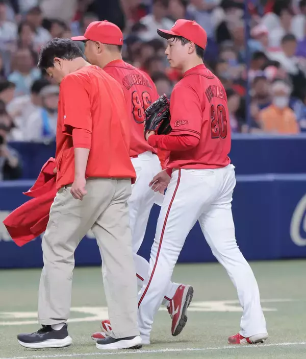 【広島】栗林良吏は右内転筋の違和感　痛恨の出場選手登録抹消へ　初回に痛めて緊急降板「何とか抑えたかった」チームトップ４勝の勝ち頭