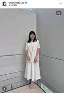 テレ朝・田中萌アナ、全身ホワイトコーデがお似合い！「可愛い」「いつもながら美しいよ～」の声