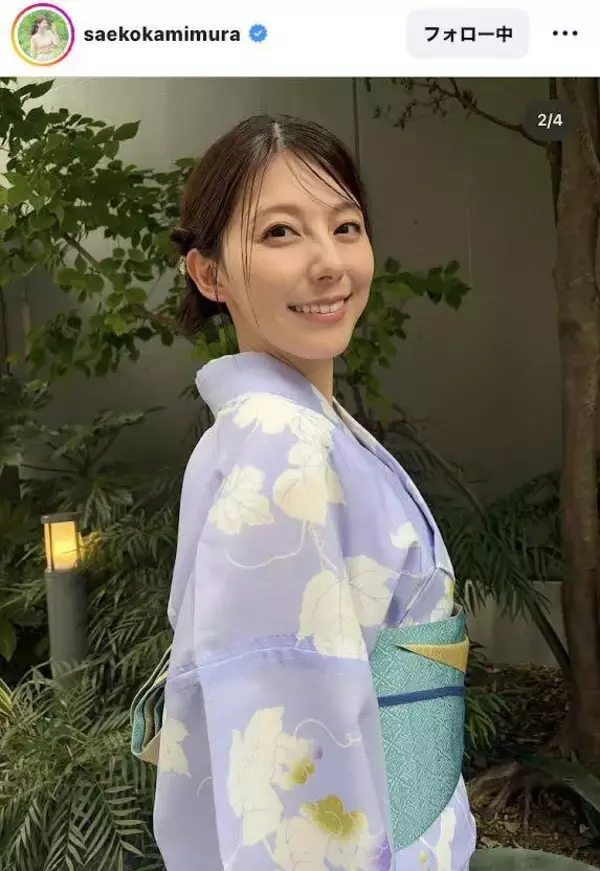 「魅力満載」ＴＢＳ上村彩子アナの夏らしさ満載浴衣姿にくぎ付け！　「美し過ぎです」「素敵」
