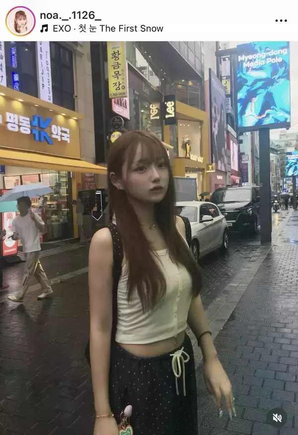 辻希美の長女・希空、韓国では「ずっと雨降ってた」ヘソ出しノースリのショットに両親からも「いいね！」