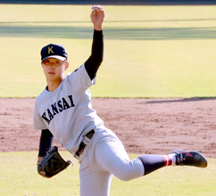 【大学野球】関大・米沢友翔、最速タイ１４９キロ出た！　「今季で一番良かった」１２球団スカウト前に復活アピール…関西学生