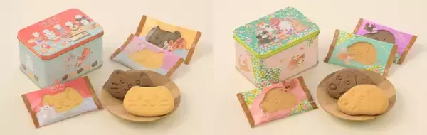 「「小ねこ」「小犬」焼菓子が新デザインで登場、缶入りやポーチ付きも【銀座コージーコーナー】」の画像