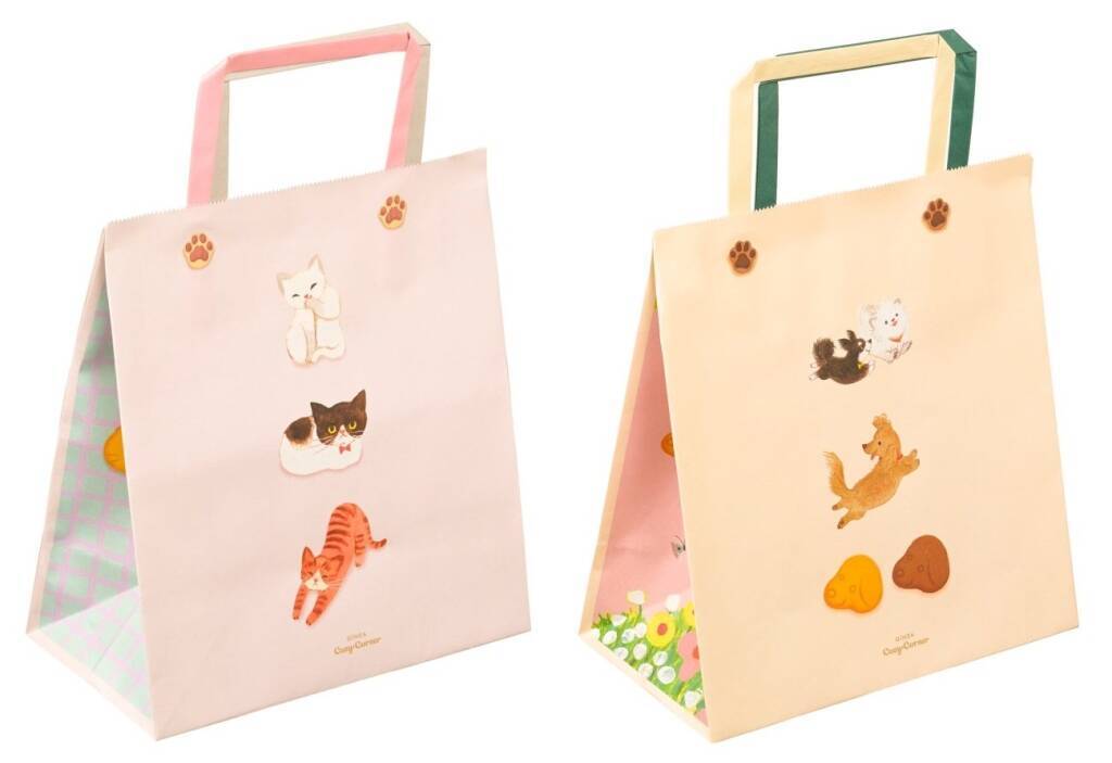 「小ねこ」「小犬」焼菓子が新デザインで登場、缶入りやポーチ付きも【銀座コージーコーナー】