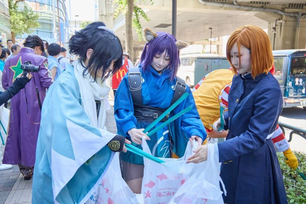 池袋で「海ごみゼロ」キックオフ、全清飲・CGFも参加 街中清掃で資源循環を啓発