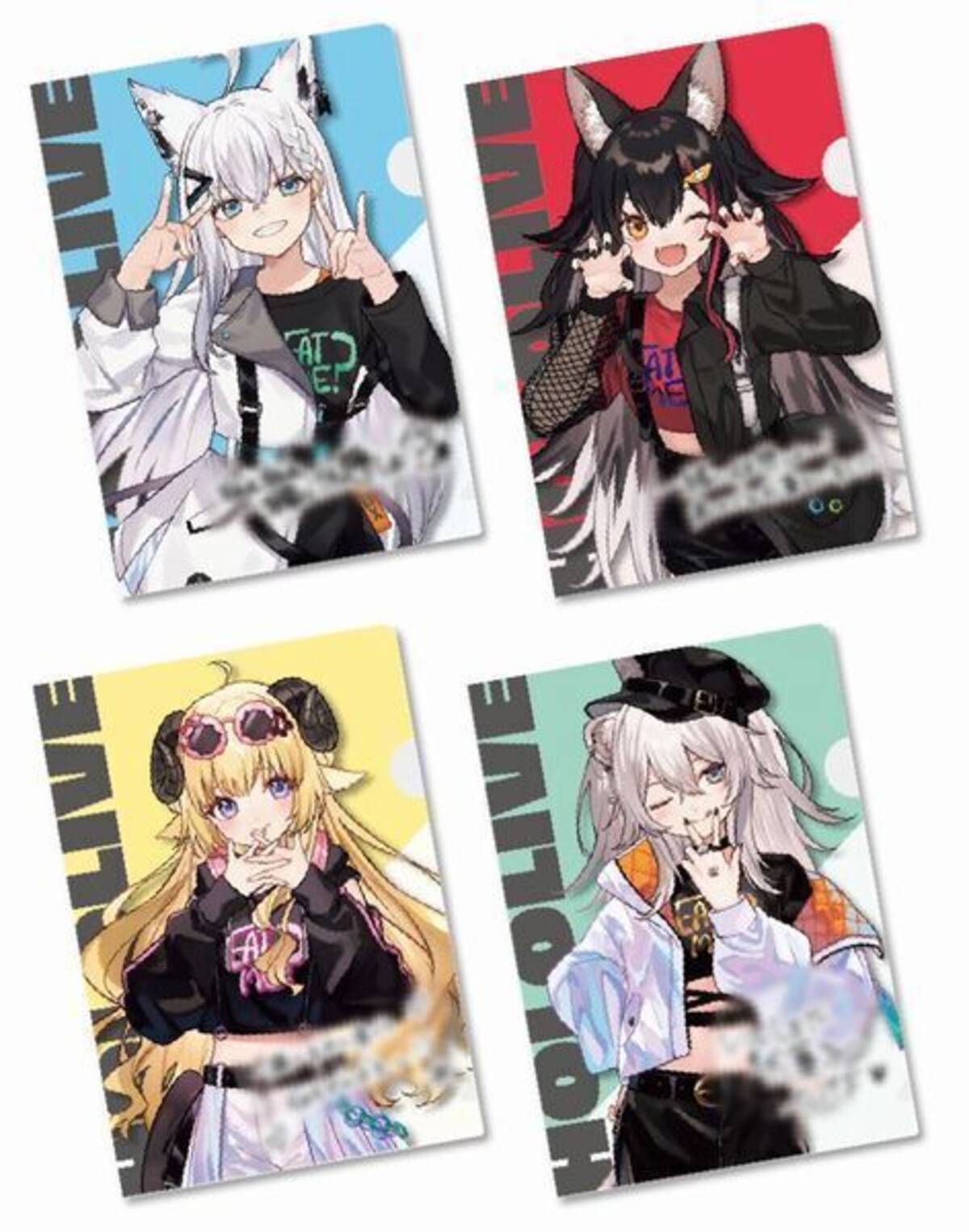 ファミマ×ホロライブA5クリアファイル配布、白上フブキ・大神ミオ・角 