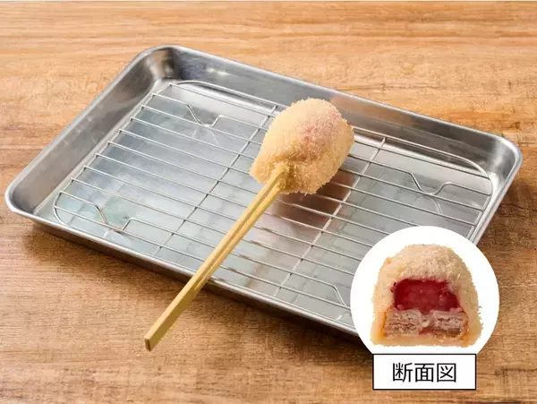 「【キット串カツ】第2弾メニューは冷たいイチゴと「キットカット 苺」を揚げた「Wいちご」【串カツ田中×ネスレ日本】」の画像