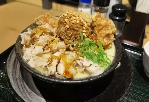 「はなまるうどん、“肉まみれ”新業態を東京初投入　総重量1kg「爆担々」で“うどん＝軽食”覆す」の画像