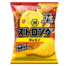 『湖池屋ストロング』リニューアル　“ストレス発散” 訴求、「辛レモン」を定番に追加
