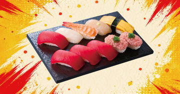 まぐろ･サーモン･えびなどの「たっぷり握り」10貫896円、「たっぷり丼」950円の平日限定フェア【小僧寿し】