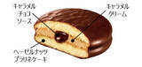 「ロッテ「チョコパイ」とシフォンケーキ専門店“マーサービス”がコラボ、キャラメルチョコレート･宇治抹茶味を発売、「カスタードケーキ〈キャラメル&生クリーム〉」も販売」の画像4