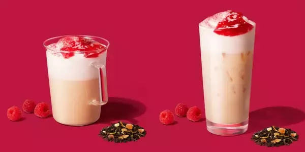 「【スタバ】ラズベリー×お茶のフラペチーノとラテを発売、全国24店舗の「スターバックス ティー&カフェ」限定」の画像