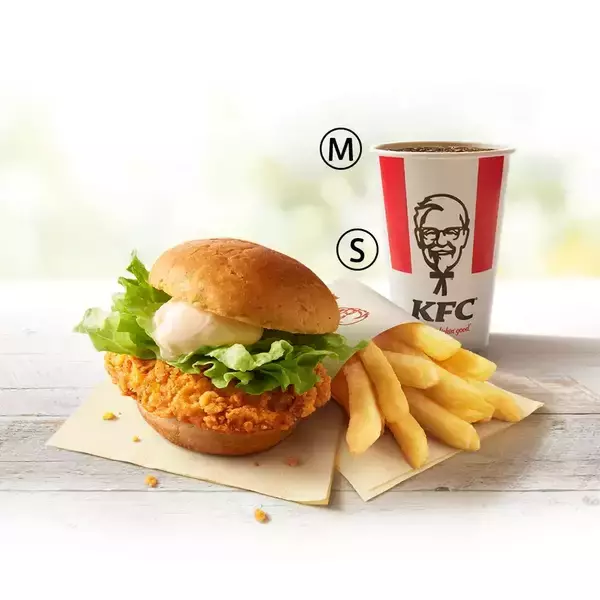 「KFC、550円で「チキンフィレバーガーセット」2月21日から3月12日まで、通常時のセット価格850円の300円引き/日本ケンタッキー･フライド･チキン」の画像