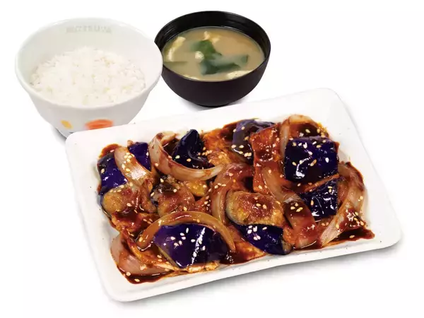 松屋、18年愛される秋の定番メニュー「豚と茄子の辛味噌炒め定食」9月8日発売