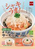 「なか卯、「オニオンサーモン丼」4月24日発売、アトランティックサーモンに国産玉ねぎ、特製の旨塩だれをかけた海鮮丼」の画像2