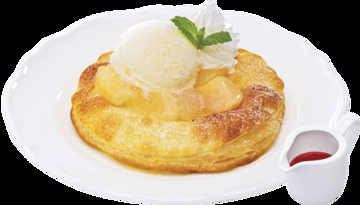 【ジョリーパスタ】白桃を焼きたてパイやミルクグラニータで楽しむ新ドルチェ2品を発売