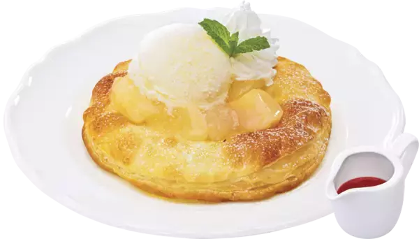 【ジョリーパスタ】白桃を焼きたてパイやミルクグラニータで楽しむ新ドルチェ2品を発売