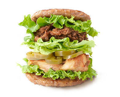 モスバーガー、タンパク質32g「新きんにくにくバーガー」と3種の肉を使った「にくにくにくバーガー」2月9日･2月29日で終売