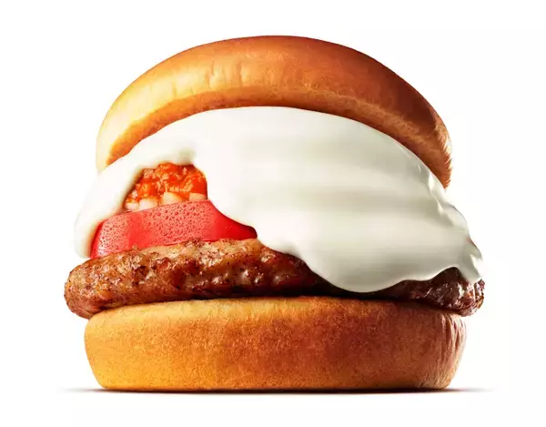 「「白いモスバーガー」2023年も発売、チーズソースの“チーズ感”アップ、酸味を抑えて“マイルド”に/モスフードサービス」の画像