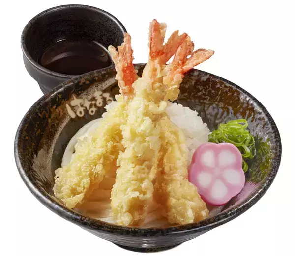【はなまるうどんの日】大海老天3本「はなまる感謝うどん」870円で発売、約300円お得 サンリオ「はなまるおばけ」初コラボも