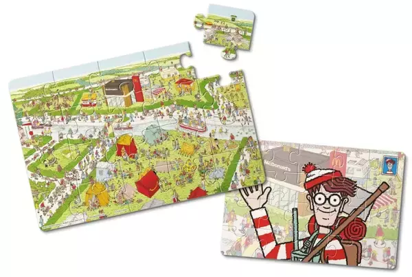「マクドナルド ハッピーセット「ウォーリーをさがせ!」第二弾パズルは『駅のホーム』『街』『ピエロの街』、週末特典に“かくれんぼシール”」の画像