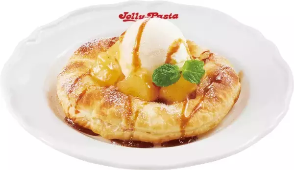 ジョリーパスタ「リンゴのドルチェフェア」開催、注文ごとに店内で焼き上げるアップルパイや贅沢パフェなど3品