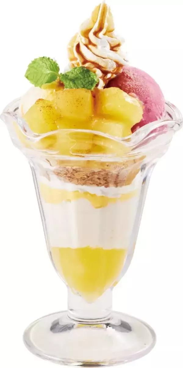 「ジョリーパスタ「リンゴのドルチェフェア」開催、注文ごとに店内で焼き上げるアップルパイや贅沢パフェなど3品」の画像