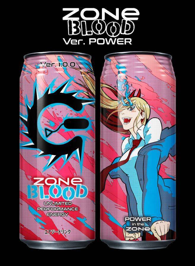 チェンソーマン「ゾーン ブラッド」発売、血のように赤いエナジードリンク、血の魔人「パワー」などデザイン/ZONe BLOOD