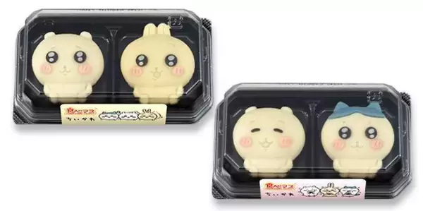 「ファミマ限定「食べマス ちいかわ」発売、ハチワレ・うさぎやニコッと笑顔の“ちいかわ”和菓子で再現/バンダイ×ファミリーマート」の画像