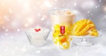 とろぷる食感の杏仁豆腐×マンゴーソース、冬限定「雪見杏仁 マンゴーミルクティー」発売【ゴンチャ】