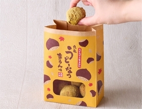 丸亀うどーなつから「まろん味」発売、栗の甘露煮と渋皮栗ペーストを練り込んだほっくり濃厚な味わい【丸亀製麺】
