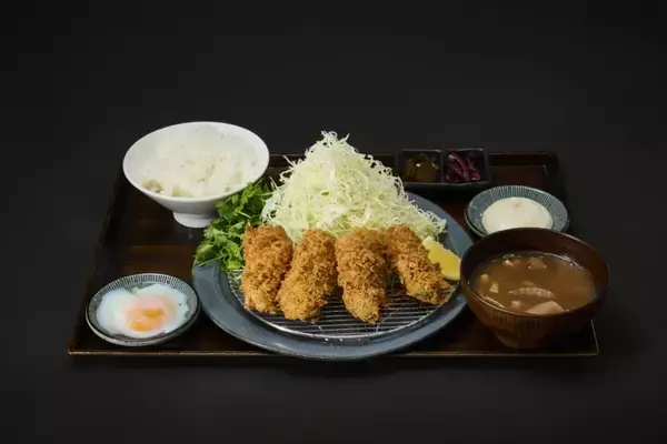 「【厚切りとんかつ 厚とん】冬季限定「大粒牡蠣フライ定食」発売/ 2025年に開業した串カツ田中HDの新業態」の画像