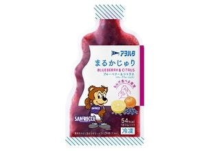 アヲハタ、サンフレッチェ広島限定パッケージの「まるかじゅり ブルーベリー&シトラス」発売　ホーム開幕戦で計6,000個をサンプリング