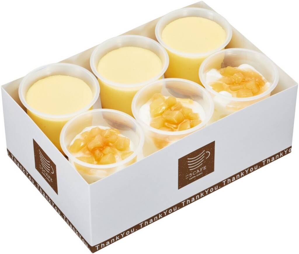 かっぱ寿司、旬の白桃を贅沢に使用した夏限定スイーツ「ジューシー白桃杏仁豆腐」発売
