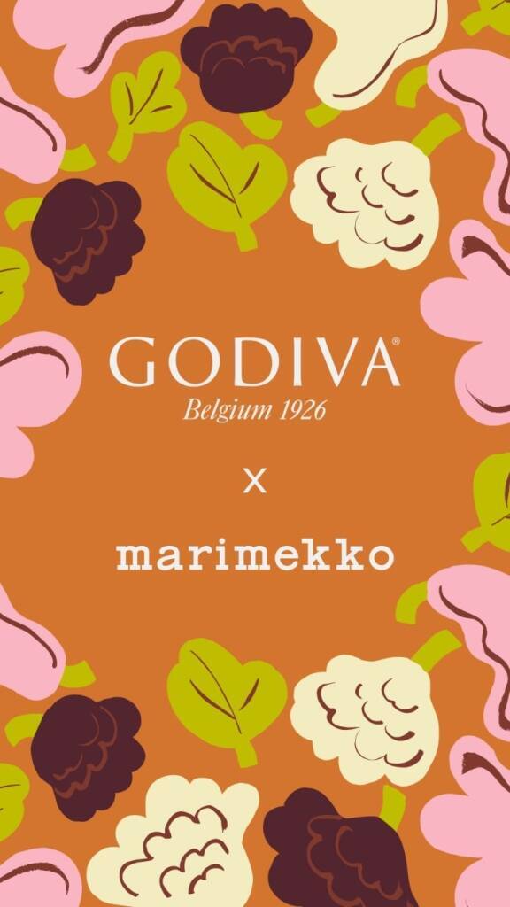 ゴディバ×マリメッコ、マグカップ・ポーチ・タンブラー付きセットも　花柄デザインの限定コレクション