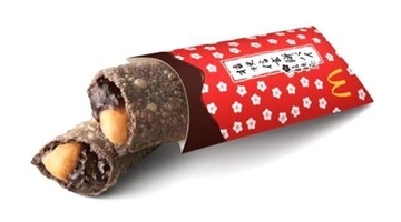マクドナルド「桔梗信玄餅パイ」発売、黒蜜×きな粉もち、桔梗屋監修・山梨銘菓コラボのマックパイ
