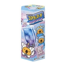 「コアラのマーチ ファンタジーソーダ」発売、紫色のビスケットの中に、ソーダ味の青色チョコレートを入れた【ロッテ】