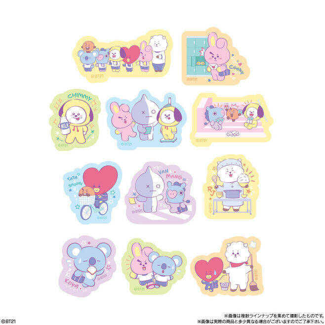 「BT21グミ2」発売、かわいい“BT21 SCHOOL”ダイカットステッカー全22種類/バンダイ