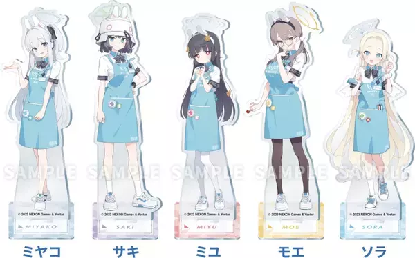 「ローソン「ブルーアーカイブ」クリアファイル先着プレゼント、RABBIT小隊サキ･ミユ･ミヤコ･モエとソラをデザイン、限定グッズ販売も」の画像